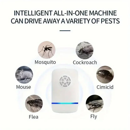 Ultrasonic Pest Repellent Plug-In - Effective Indoor Insect Control For Mosquitoes, Mice, Spiders, Ants, Cockroaches - Child-Saf