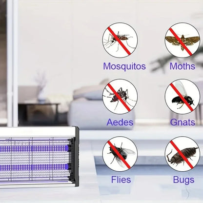 Lámpara eléctrica mata mosquitos y atrapainsectos para interior/exterior; repele y elimina mosquitos de forma eficaz.