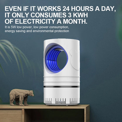 1 pieza — Lámpara eléctrica LED atrapamosquitos e insectos, con control de plagas, tamaño compacto y alimentación USB con adaptador.